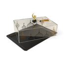 Black Serving Tray Mosque With Mosque Silhouette Design Acrylic Lid (24862-1)