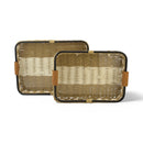 Handwoven Rectangle Serving Trays – Rustic Design (YT24043-W)