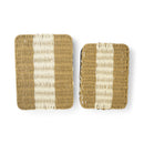 Handwoven Rectangle Serving Trays – Rustic Design (YT24043-W)