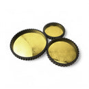 Set of 3 Gold Mandala Design Round Tray Set with Beaded Edges (GS2414)