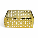 Ivory Square Decorative Serving Tray With Dome & Gold Base (24803-1)