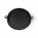 Black Round Serving Tray With Lid & Silver Base for Ramadan & Eid (24816-2)