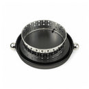 Black Round Serving Tray With Lid & Silver Base for Ramadan & Eid (24816-2)