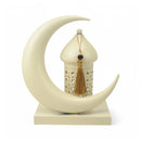 Cream Crescent Moon LED Lantern with Tassel Decoration (24778-1)