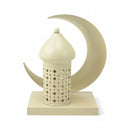 Cream Crescent Moon LED Lantern with Tassel Decoration (24778-1)
