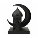 Black Crescent Moon LED Lantern with Tassel (24778-2)