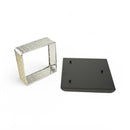 Black Square Decorative Serving Tray With Dome & Silver Base (24803-2)