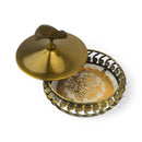 Gold Decorative Serving Dishes with Floral Design Lid (7712-1)