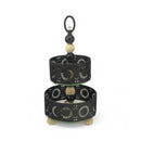 Two-Tier Decorative Black Metal Tray for Ramadan and Eid (7712-8)