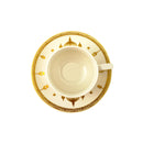 Set of 6 Golden Mosque Design Porcelain Cup & Saucer (RS-9255)