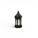 Black Mini Hexagon Plastic & Mirrored Glass LED Lantern For Ramadan & Eid