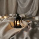 Matt Black Mirror Glass Mini Plastic Lantern For Ramadan & Eid