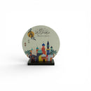 Round  رمضان كريم With Colourful Mosques Table Centre Decoration  For Eid & Ramadan