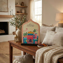 Minaret Shape رمضان كريم With Colourful Mosques Table Centre Decoration  For Eid & Ramadan