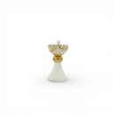 White & Gold Arabic Bakhoor Burner with Calligraphy Design