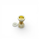 Allover Arabic Calligraphy Gold Design - White Bakhoor Burner