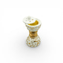 Allover Arabic Calligraphy Gold Design - White Bakhoor Burner
