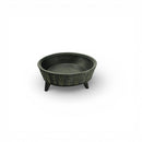 Black Bowl On 3 Feet With Ornate Gold Design - 2 Sizes Available