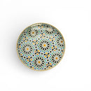 2pc Round Wooden Ottoman Design Serving Tray For Ramadan & Eid