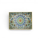 Set of 2 Moroccan Star Mosaic Serving Tray with Handles Design For Ramadan & Eid