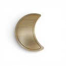 Set of 2 Dark Wood Crescent Moon Trays  For Ramadan & Eid