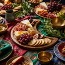 Set of 2 Dark Wood Crescent Moon Trays  For Ramadan & Eid