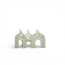 Set of 3 White Decorative Islamic Mosque Set For Ramadan & Eid