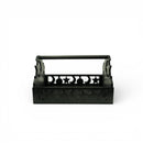 Black Wooden Cut Out silhouette with Handle Tray