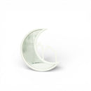 WHITE Wooden Crescent Moon Minaret Food Serving Tray With Mirror Base