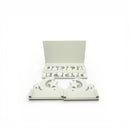 White Wooden Cut Out silhouette with Handle Tray