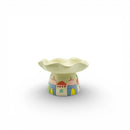Pastel Mosque Emboss Pattern Stand With Curve Bowl For Ramadan & Eid