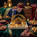 White & Gold Ramadan Kareem With Mosque Silhouette Serving Tray For Ramadan & Eid