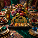 Black & Gold Ramadan Kareem With Lantern/Moon Serving Tray For Ramadan & Eid