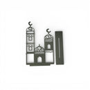 Mosque Silhouette Black Outline Stand Table Centre Decoration For Eid & Ramadan