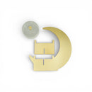 Gold Cresent Moon Tabletop Decor Stand with Lid Bowl