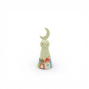 Decorative Crescent Moon Stands With Pastel Emboss Mosque Design For Ramadan & Eid