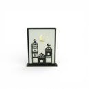 Wooden Moon & Mosque Stand Table Centre Decoration For Eid & Ramadan