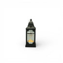 Black Square Plastic & Mirrored Glass LED Lantern For Ramadan & Eid
