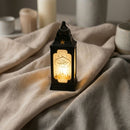 Black Square Plastic & Mirrored Glass LED Lantern For Ramadan & Eid