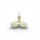 Clay 3-Section Decorative Serving Bowl with Minaret For Ramadan & Eid