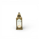 Bronze Mini Square Plastic & Mirrored Glass LED Lantern For Ramadan & Eid