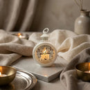 Round Matt White Lantern With Tealight For Ramadan & Eid