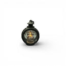 Round Matt Black Lantern With Tealight For Ramadan & Eid