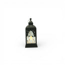 Black Minaret Shaped Mirror Glass Mini Plastic Lantern For Ramadan & Eid