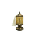 Pale Gold Glass LED Lantern On stand With Tassel For Ramadan & Eid