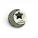 White & Black Round Shape Wooden Ramadan Countdown Calendar Hanging