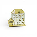 Metallic Gold Arch Shape Wooden Ramadan Countdown Calendar