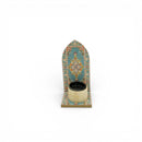 Teal Ottoman Print Wooden Minaret Candle/Bakhoor Stand For Eid & Ramadan