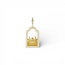 White & Gold 3D Wooden Window Arch & Mosque Hanging Decorations