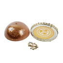 Gold Mocha Round Dome Lid Serving Dish (JC004)